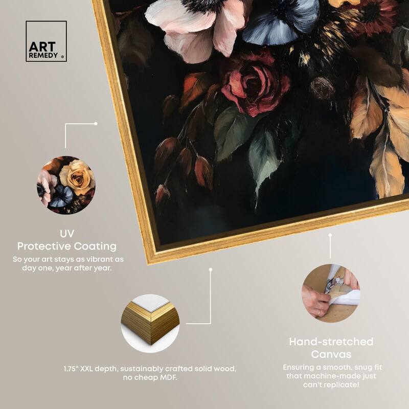 Dark Roses Beauty I Canvas by Art Remedy