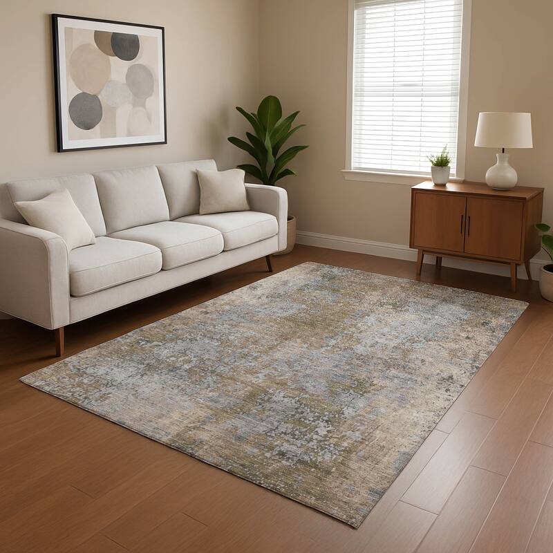 Premium Washable Super Soft Chic Abstract Mayfield Rug - Taupe - 5' x 7'6"