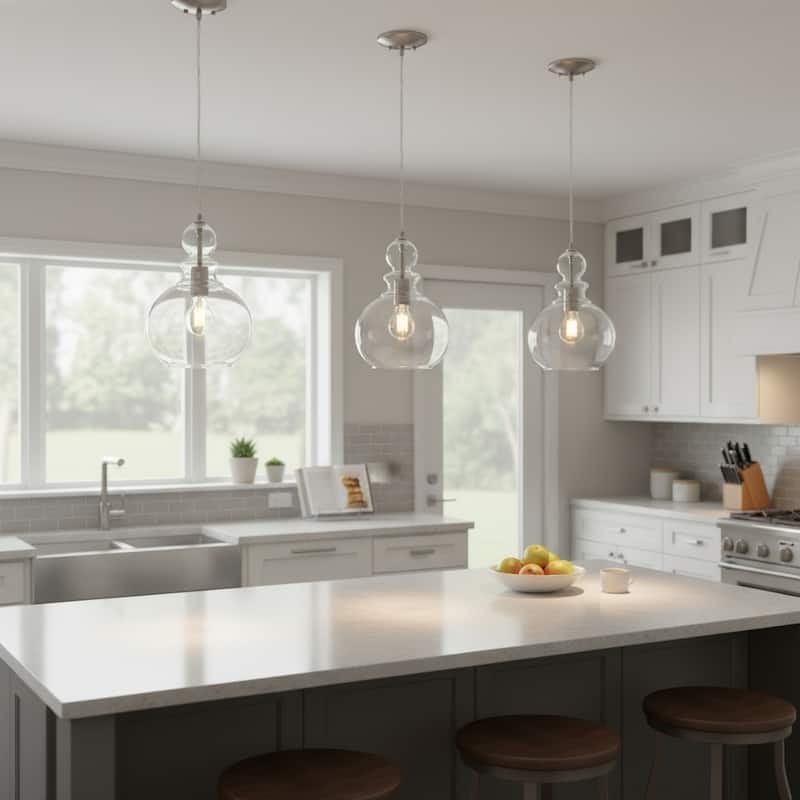 1 Light Pendant with clear glass