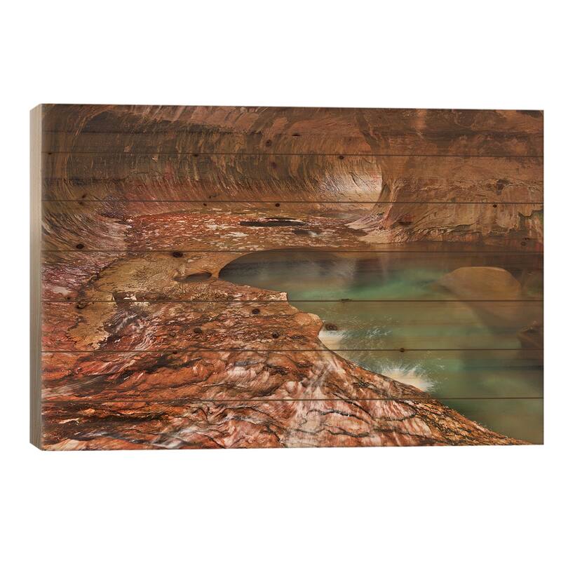 The Subway (Left Fork Of North Creek), Zion National Park, Utah, USA Print On Wood by John Ford - Multi-Color - 26x40x1.5