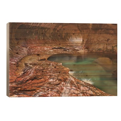 The Subway (Left Fork Of North Creek), Zion National Park, Utah, USA Print On Wood by John Ford - Multi-Color