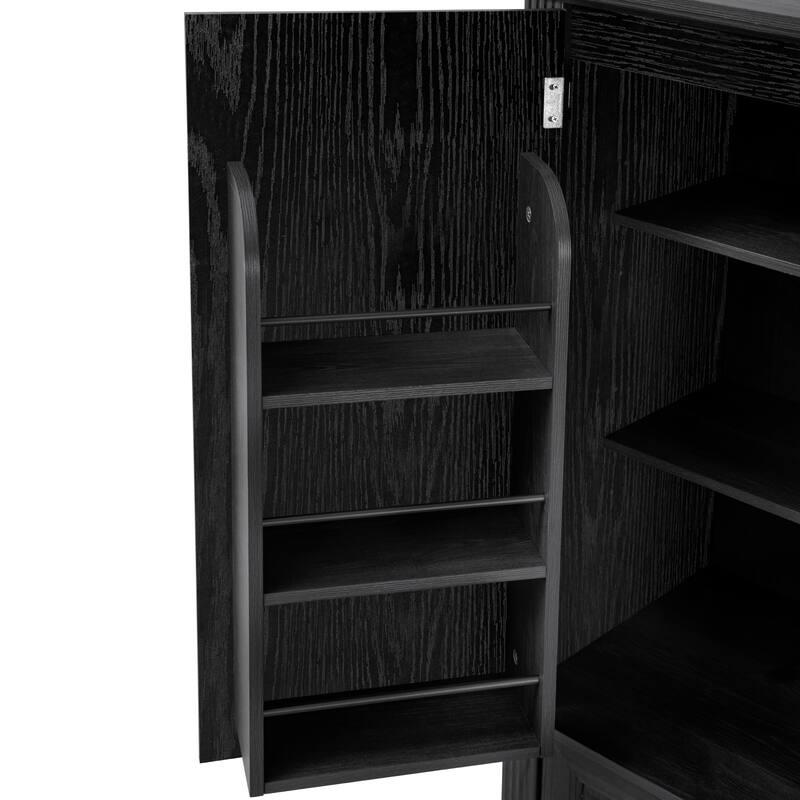 Roomfitters 71" Tall Kitchen Pantry Cabinet with 3 Pull-Out Organizers & 6 Door Shelves