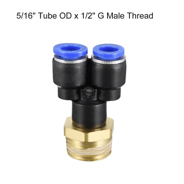 Shop Push To Connect Fittings Y Type Thread Tee 5 16 X 1 2 G