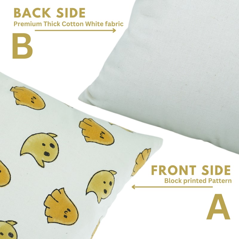 Halloween Block Print Nursery Baby Décor Farmhouse Gift Pillow Cover
