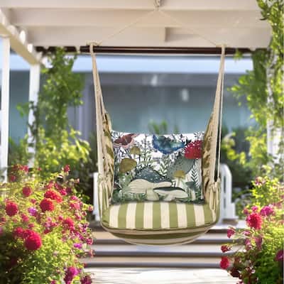 Magnolia Casual Swing Set 4 piece - Summer Palms Stripe w/ Botanical Mushrooms 2