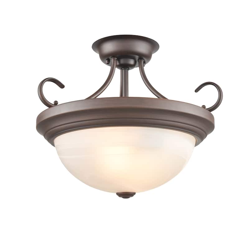 Millennium Lighting Metal 2 Light Semi-Flush Ceiling Mount in Multiple Finishes - N/A