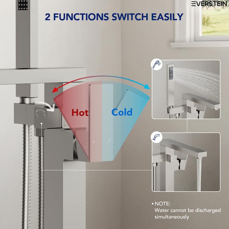 Single-Handle Claw Foot Freestanding Tub Faucet With Hand Shower