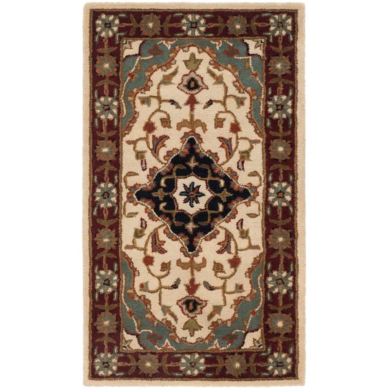 SAFAVIEH Handmade Heritage Harmony Stripe Traditional Oriental Wool Rug