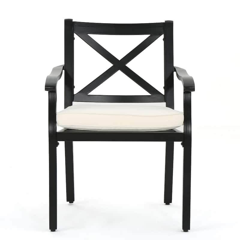 Outdoor Aluminum Dining Chairs Set Of 2