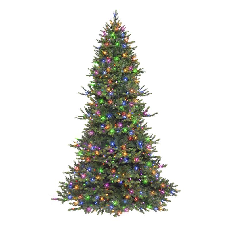 Puleo International 7.5 ft. Pre-lit Royal Majestic Douglas Fir Downswept Artificial Christmas Tree