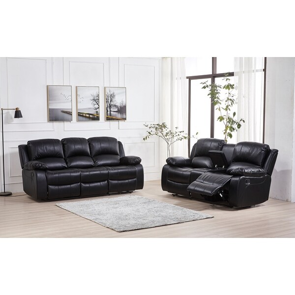 Betsy Furniture 2 Piece Bonded Leather Reclining Living Room Set