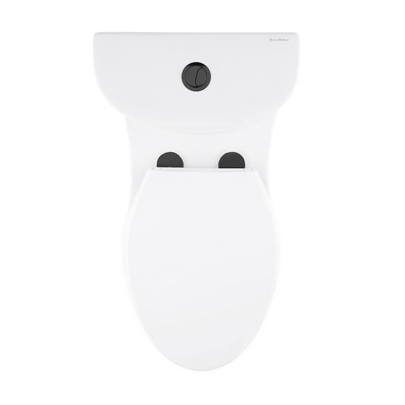 Besanon One Piece Elongated Toilet Dual Flush, Black Hardware 1.1/1.6 Gpf - 27.75" x 15.55" 28.4"