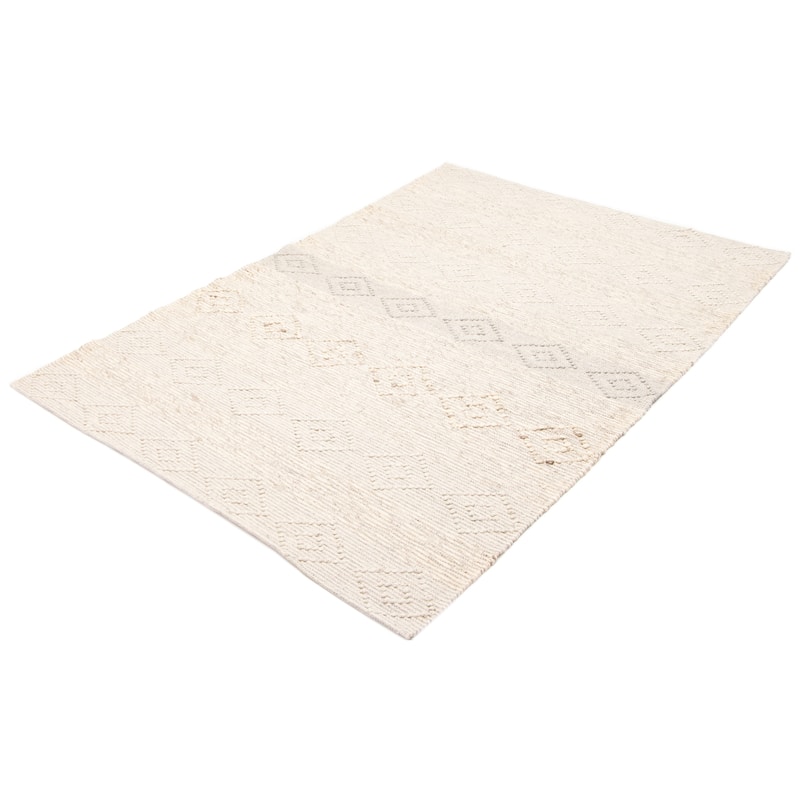 ECARPETGALLERY Braid weave Sienna Khaki Wool Rug - 6'2 x 9'1