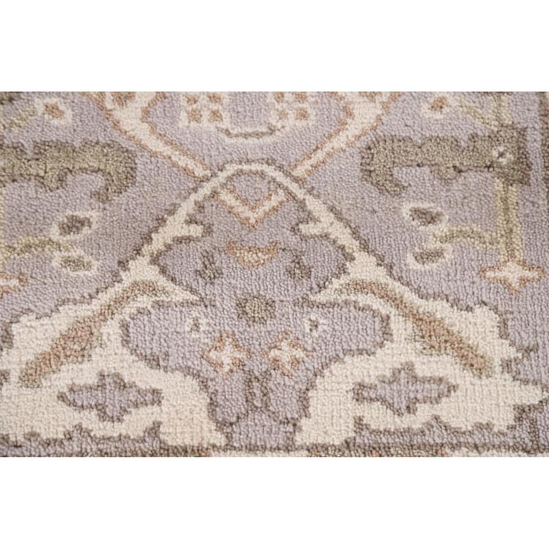 Oushak Style Runner Rug Hand-knotted Wool Carpet - 2'6"x 9'11"