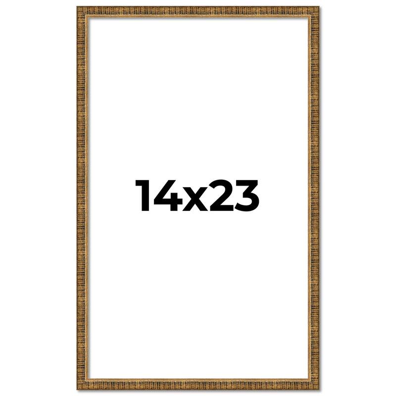 14x23 Frame Gold Kingsley Distressed Solid Wood Picture Frame Width