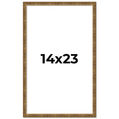 14x23 Frame Gold Kingsley Distressed Solid Wood Picture Frame Width