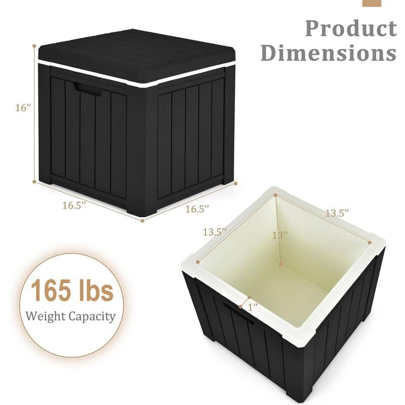 10 Gallon Cooler Side Table, Portable Multifunctional Ice Cooler Outdoor Cocktail Side Table for Camping, Pool, Party