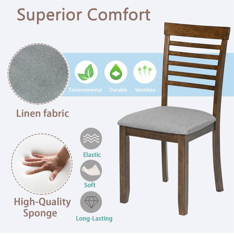 Wooden Dining Chairs Set of 4