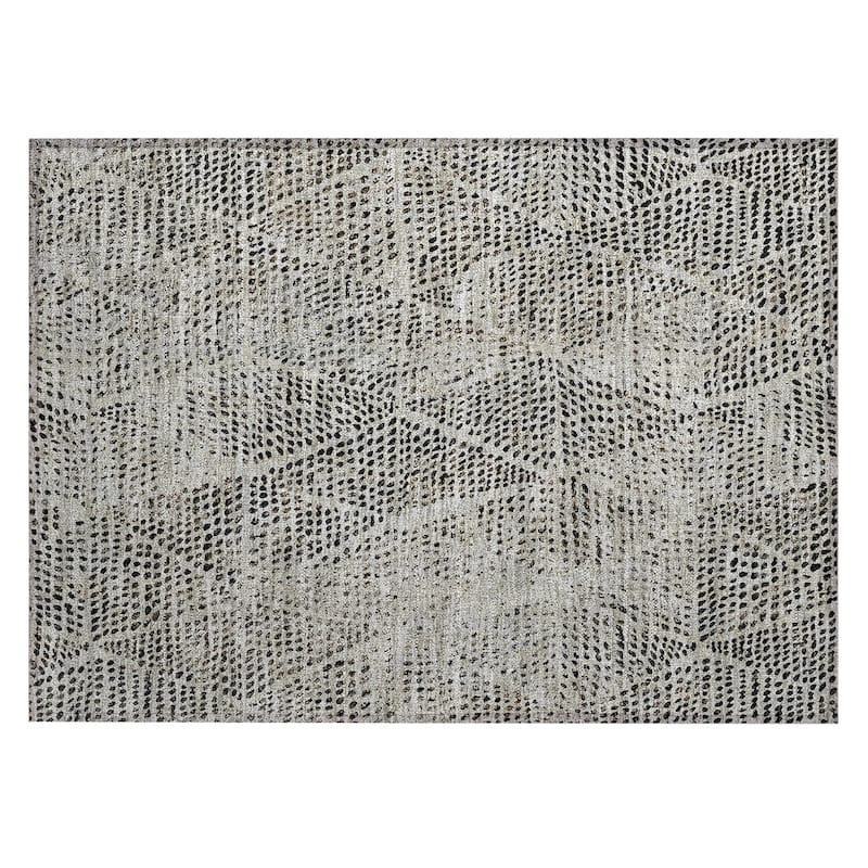 Machine Washable Indoor/ Outdoor Chantille Modern Diamonds Rug