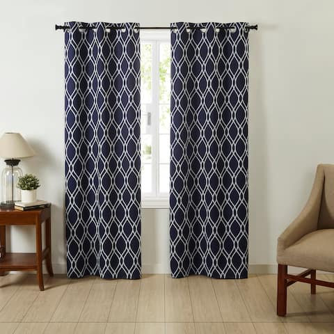 VCNY Home Trevor Bold Ogee Grommet Curtain Panel Pair