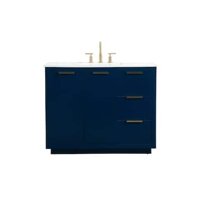 Elegant Lighting VF19442 Blake 42" Free Standing Single Basin Vanity