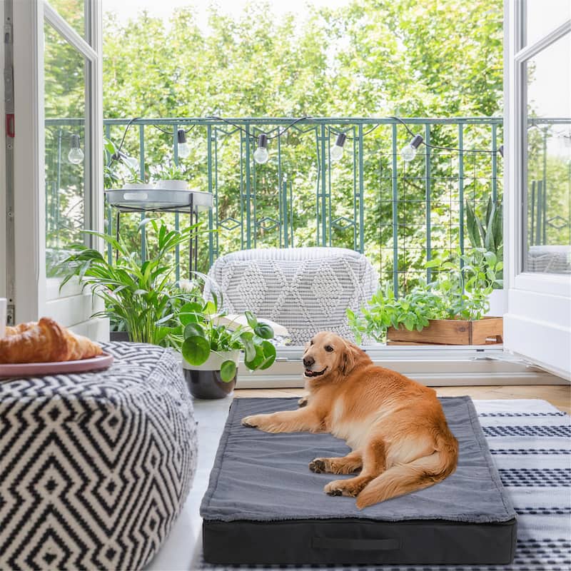 Orthopedic Foam Dog Bed Waterproof Pet Crate Mattess Cushion