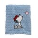 preview thumbnail 2 of 0, Bedtime Originals Snoopy™ Sports Blue Baseball Soft Baby Blanket