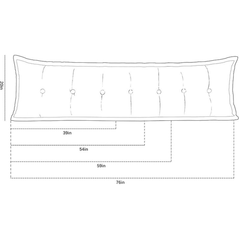 WOWMAX Headboard Pillow Bed Rest Body Pillow Back Support Reading