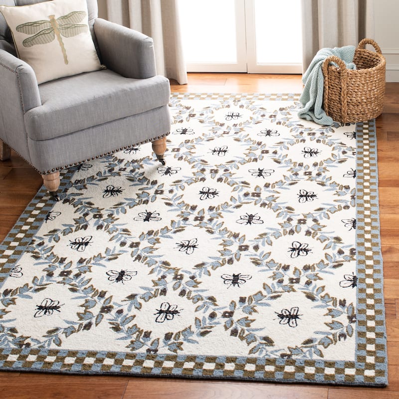 SAFAVIEH Handmade Chelsea Aubree French Country Trellis Wool Rug