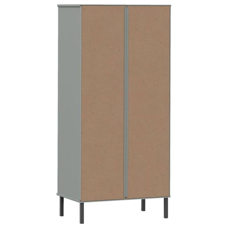 vidaXL Bookshelf Book Cabinet with 2 Drawers Storage Cabinet OSLO Solid Wood - 23.6" x 13.8" x 50.6"
