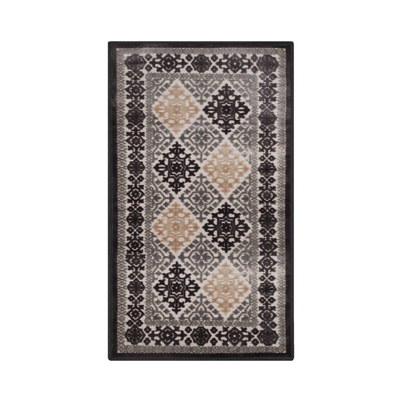 Superior Floral Medallion Sculpted High-Low Pile Polyester Area Rug