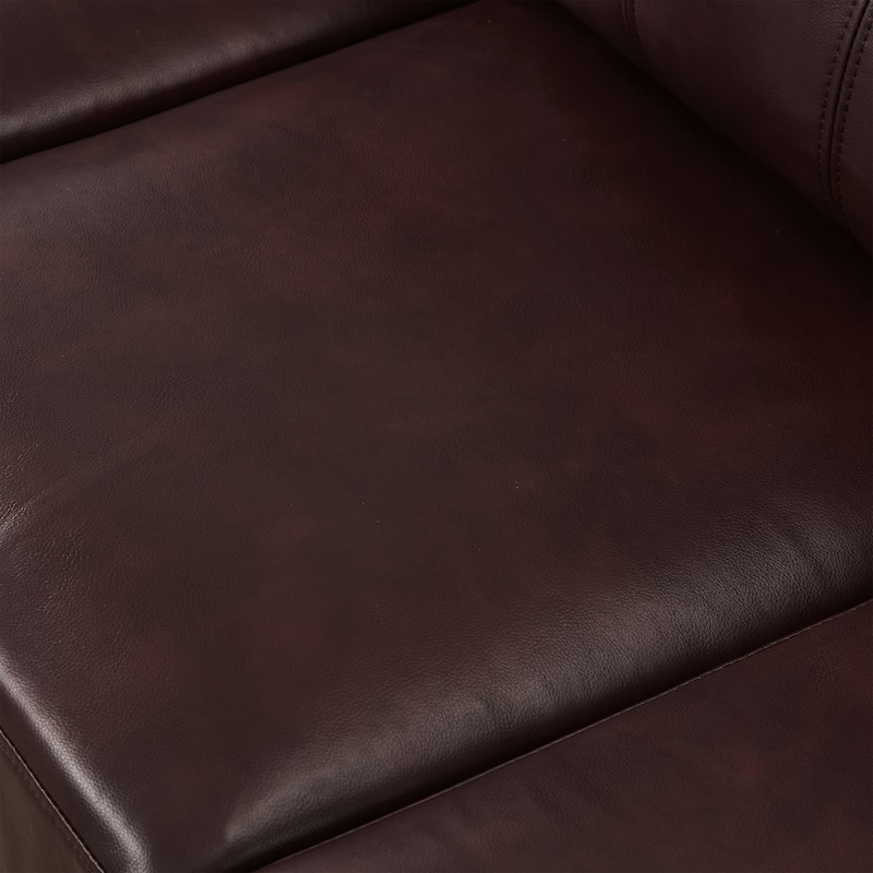 Roomfitters 2-Piece Sofa Set with Wide Armrests, Faux Leather 3-Seater and Loveseat with Storage for Living Room, PU Upholstery