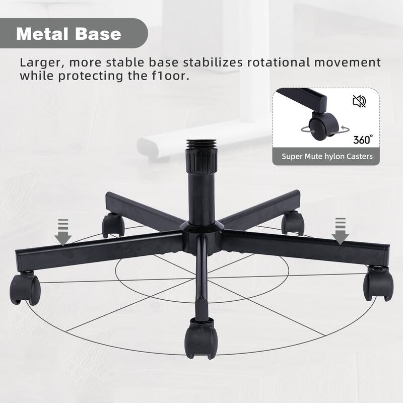 Modern Criss Cross Adjustable Armless Office Chair - Ideal for Home Office, Meditation & Makeup