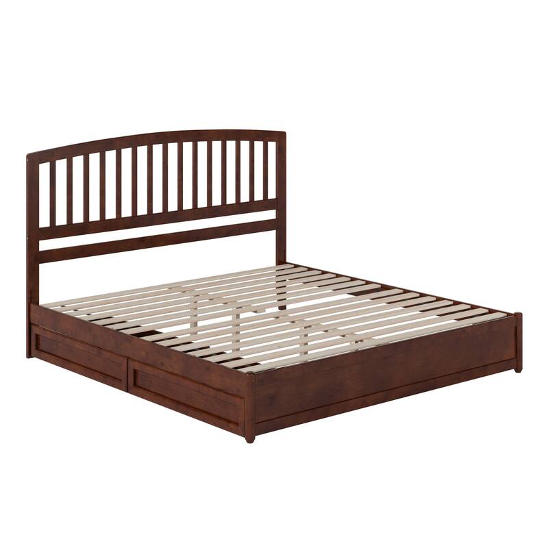 Lucia Platform Bed with Panel Footboard and Storage Drawers