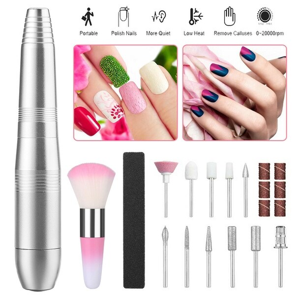 Portable Electric Nail Drill Kit, Electrical Nail File for Acrylic, Gel  Nails, Manicure Pedicure Polishing Shape Tools Design for Home Salon Use  （Gold） - Yahoo Shopping