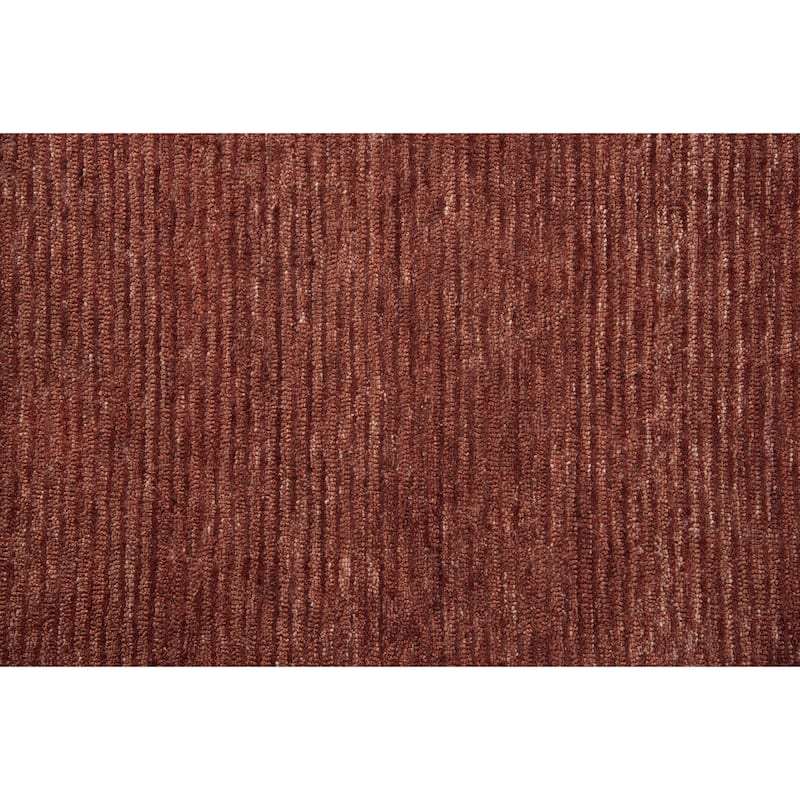 Alora Decor Luna Rust Solid Tone-on-tone Hand-tufted Rug