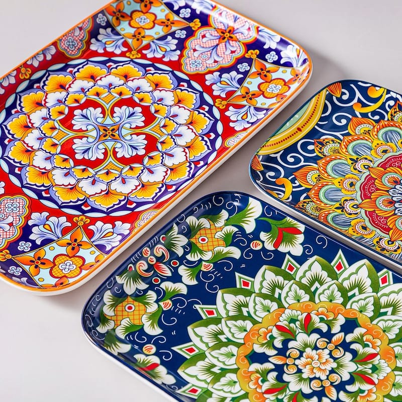 vancasso SIMI 3-Piece Bohemian Porcelain Sushi Serving Set