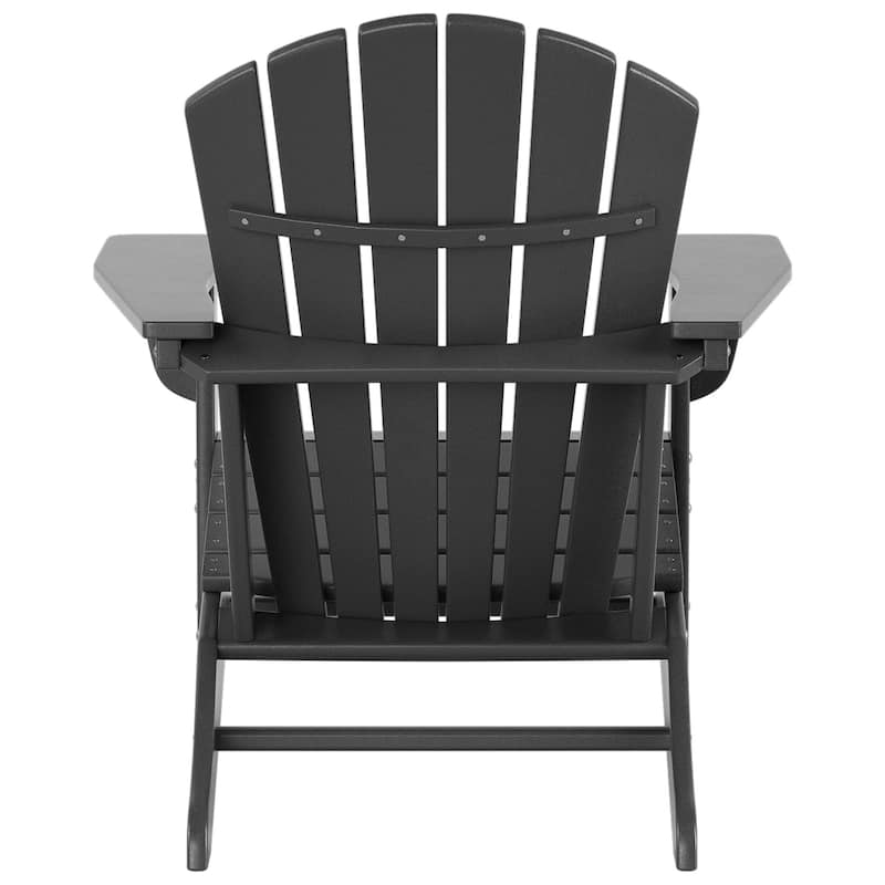 Altura Outdoor Eco-Friendly All Weather Adirondack Chair with Ottoman and Side Table (3-Piece Set)