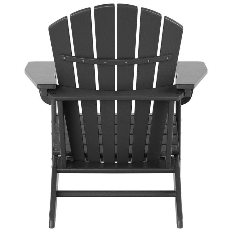 Altura Outdoor Eco-Friendly All Weather Adirondack Chair with Ottoman and Side Table (5-Piece Conversation Set)