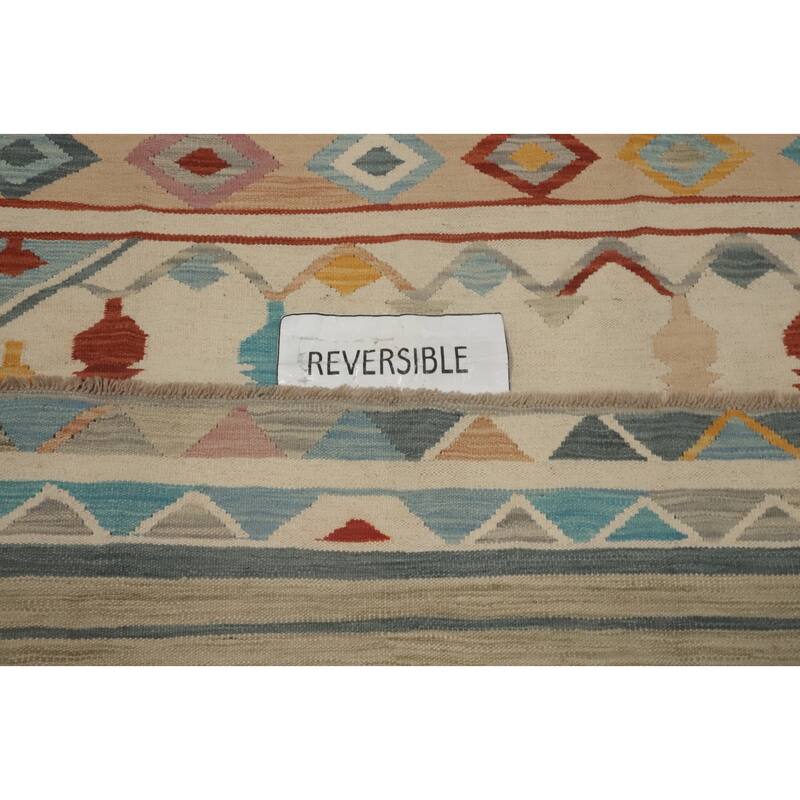 Hand Woven Southwestern Wool Multi-Colored Geometric Area Rug - 7' 11'' X 4' 9''