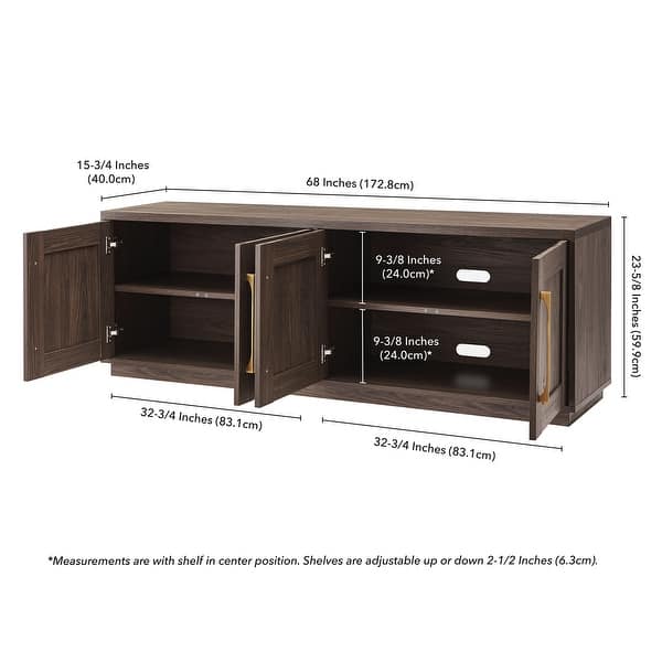 dimension image slide 4 of 7, Tillman Rectangular TV Stand for TV's up to 75"