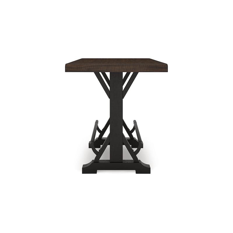 Signature Design by Ashley Valebeck Black/Brown Rectangular Dining Counter Table - 30"W x 60"D x 36"H