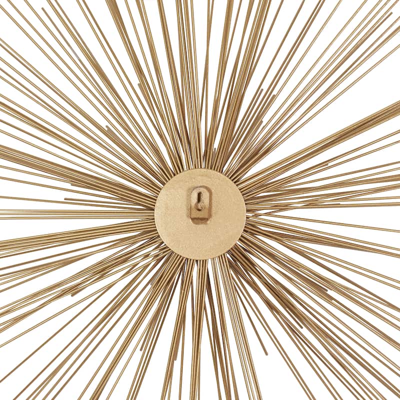 Gold Metal Large 3D Starburst Home Wall Decor