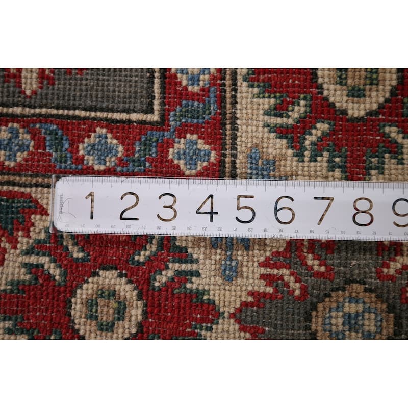 Traditional Kazak Foyer Rug Handmade Wool Carpet - 4'0" x 5'11"