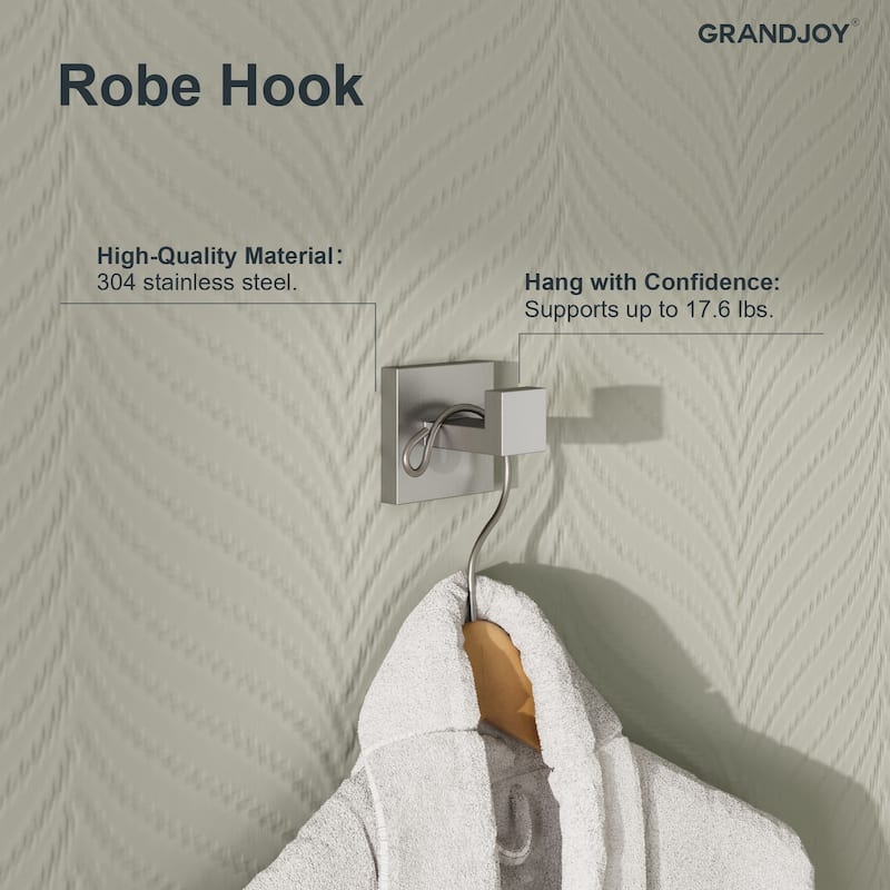 GRANDJOY 2-Handle Bathroom Faucet with 4-Piece Towel Bar Set Combo Kit