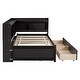 preview thumbnail 8 of 26, Twin Bed with Bookcases & Drawers - Space-Saving