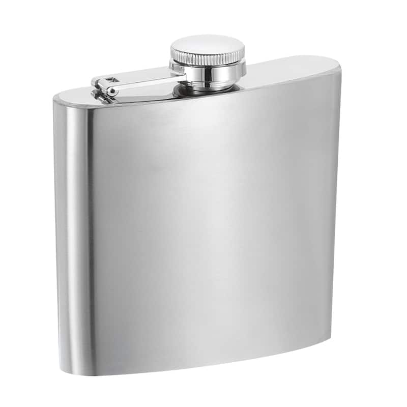 5oz 140ml Stainless Steel Hip Flask for Camping Hiking Outdoor Activity, Silver