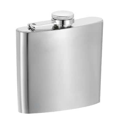 5oz 140ml Stainless Steel Hip Flask for Camping Hiking Outdoor Activity, Silver