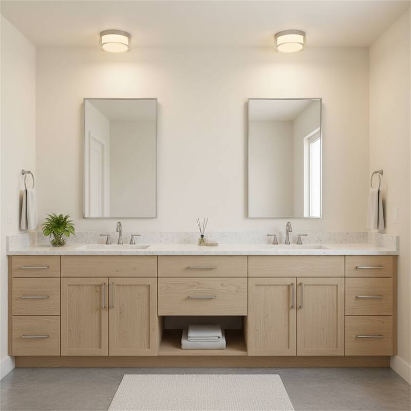 6-inch Black Inegrated LED Flush Mount