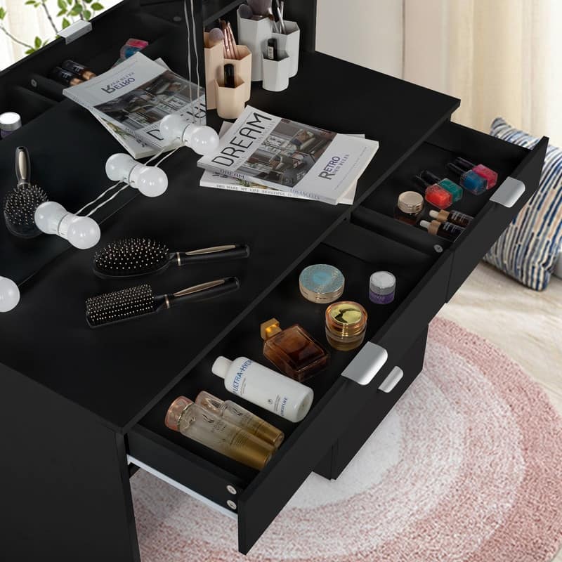 Makeup Table Set with LED lights - N/A